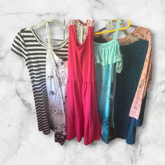 6 Dresses Lot - Mix of Summer and Long Sleeves Size 14-16 Big Kids - Picture 12 of 12